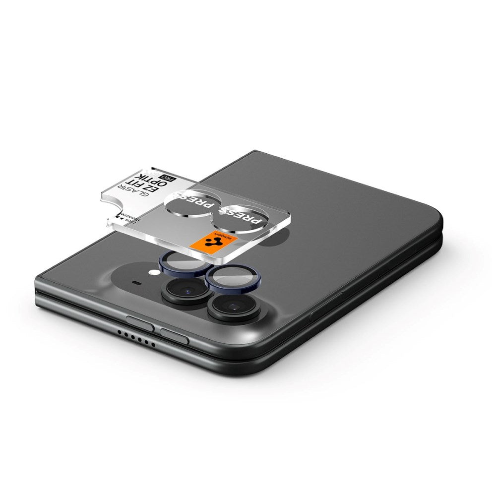 Spigen iPhone Duo Glass tR EZ Fit Optik Pro Kamerabeskytter - 2 stk - Sort