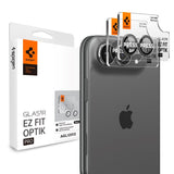 Spigen iPhone Duo Glass tR EZ Fit Optik Pro Kamerabeskytter - 2 stk - Hvid