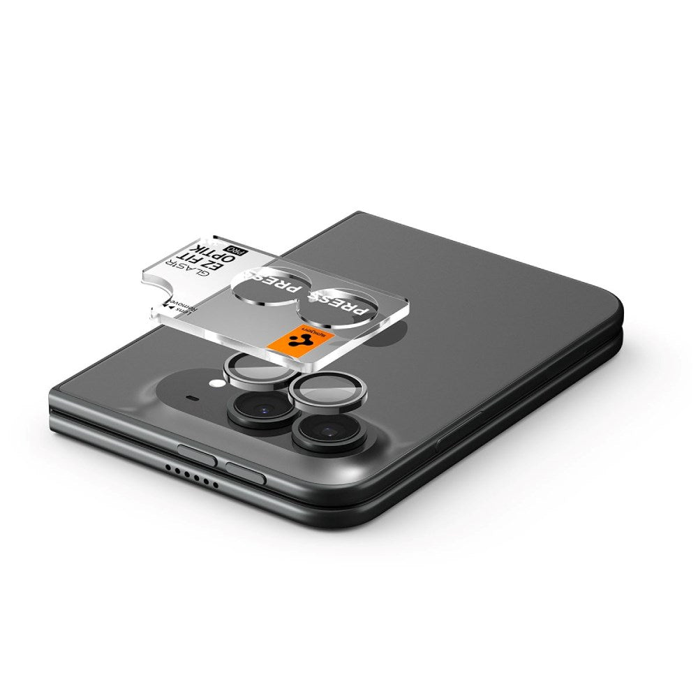 Spigen iPhone Duo Glass tR EZ Fit Optik Pro Kamerabeskytter - 2 stk - Hvid