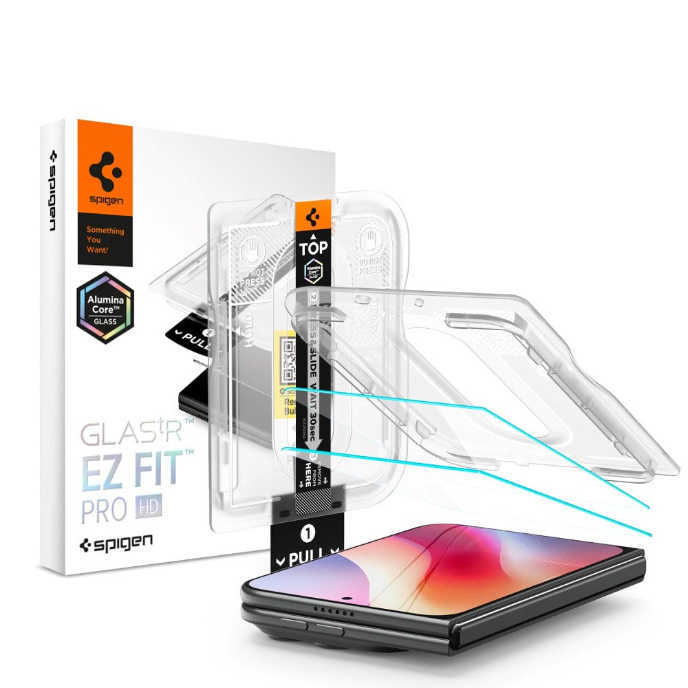 Spigen iPhone Duo Glass tR EZ Fit Pro HD Skærmbeskyttelsesglas - 2 stk - Gennemsigtig
