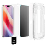 iPhone 18 Pro Max Spigen Glass tR EZ Fit Pro HD Privacy Skærmbeskyttelsesglas - 2 stk - Gennemsigtig