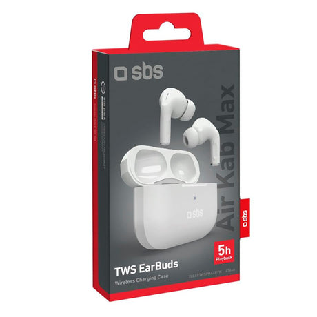 SBS Air Kab Max TWS Bluetooth In-Ear Høretelefoner - Hvid