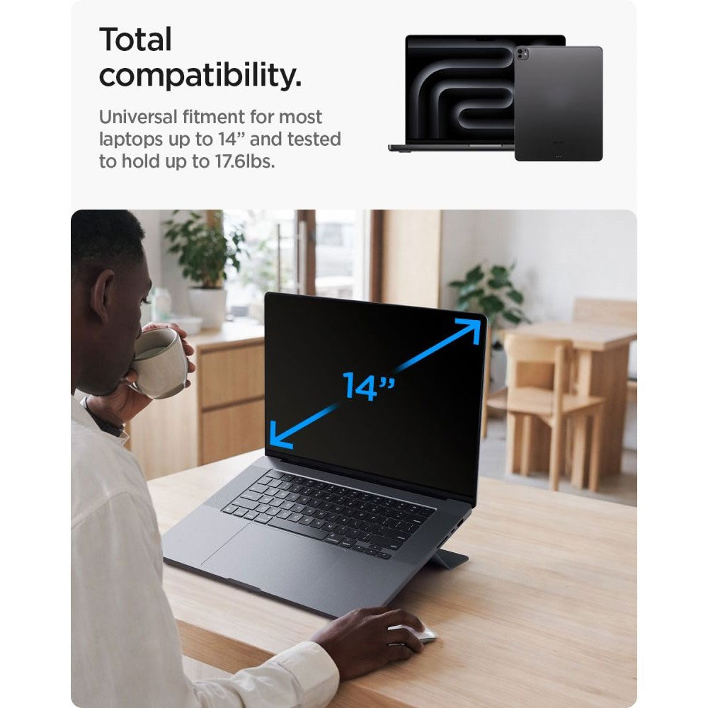 Spigen Foldbar Universal Laptop Holder - Sort