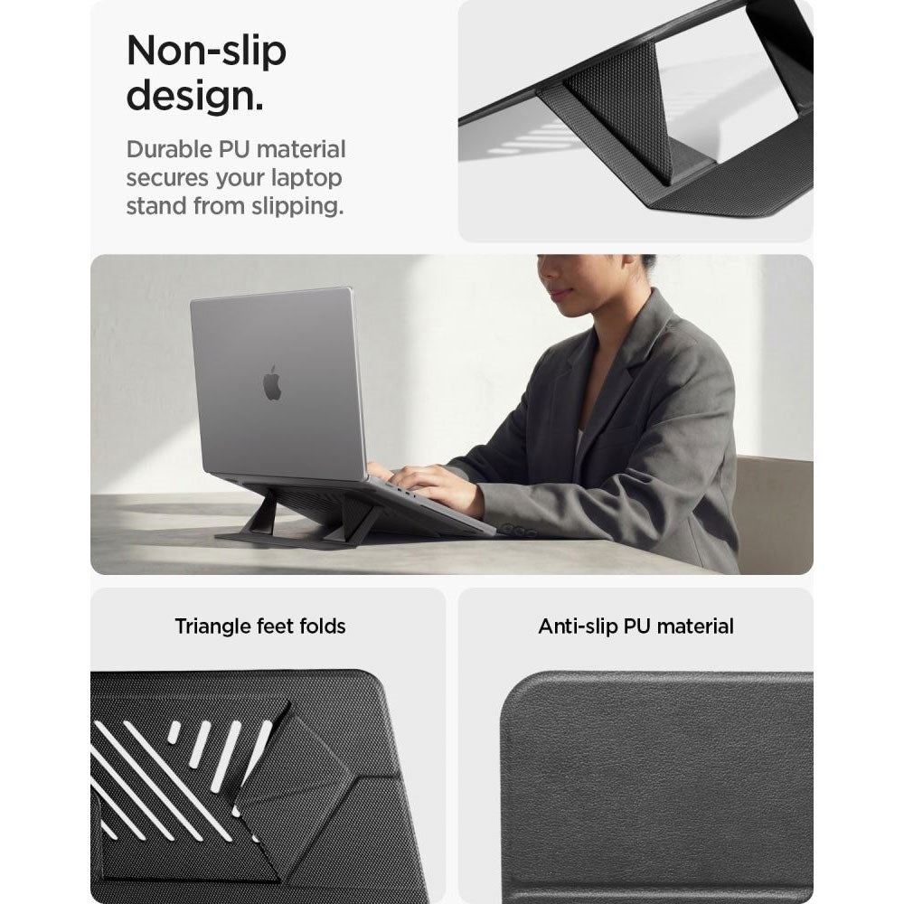 Spigen Foldbar Universal Laptop Holder - Sort