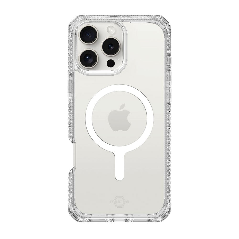 iPhone 16 Pro ITSKINS Hybrid MagClear Case - MagSafe Kompatibel - Gennemsigtig
