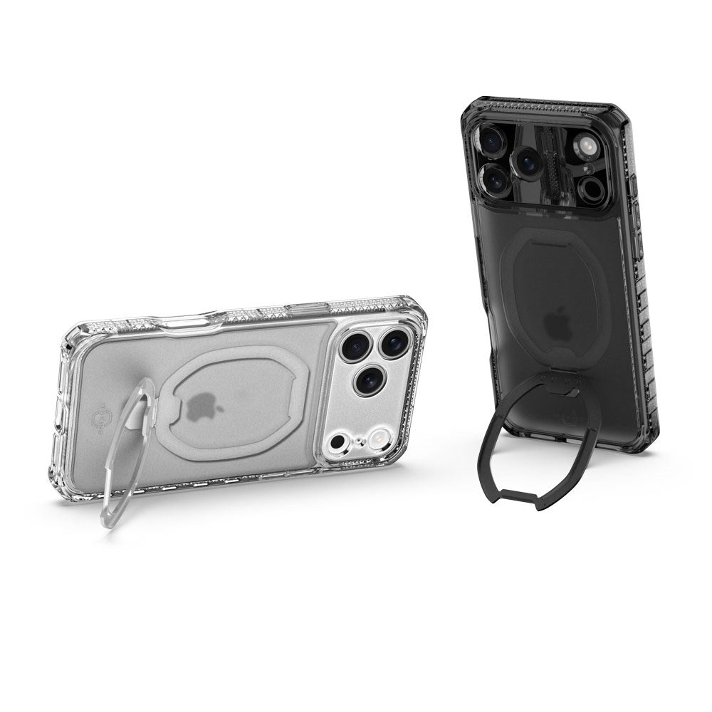 iPhone 17 Pro Max ITSKINS Hybrid Vapor Stand Case - MagSafe Kompatibel - Gennemsigtig