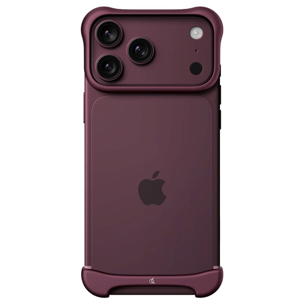 Arc Pulse Aluminum Bumper Cover - iPhone 18 Pro - Matte Dark Red