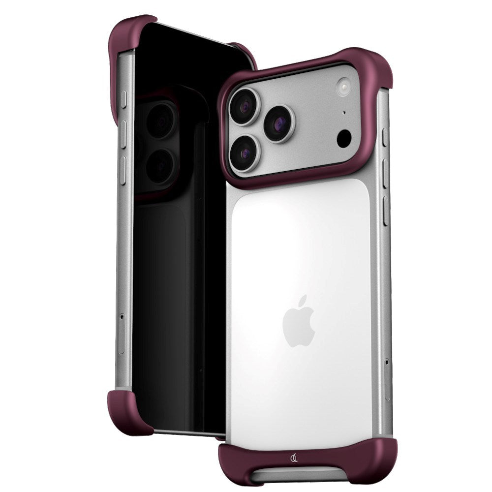 Arc Pulse Aluminum Bumper Cover - iPhone 18 Pro Max - Matte Dark Red