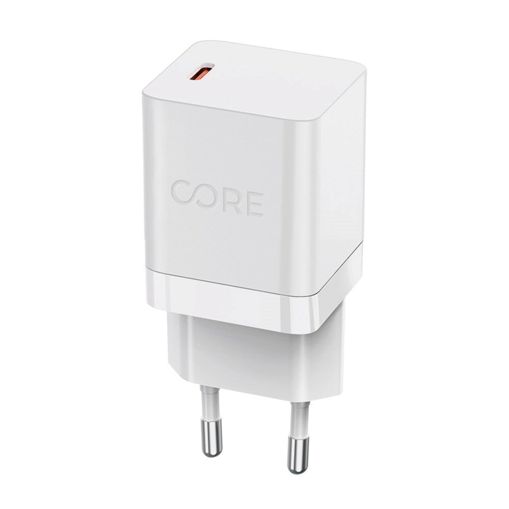 Forever Core 20W Vægoplader m. USB-C - Power Delivery - Hvid