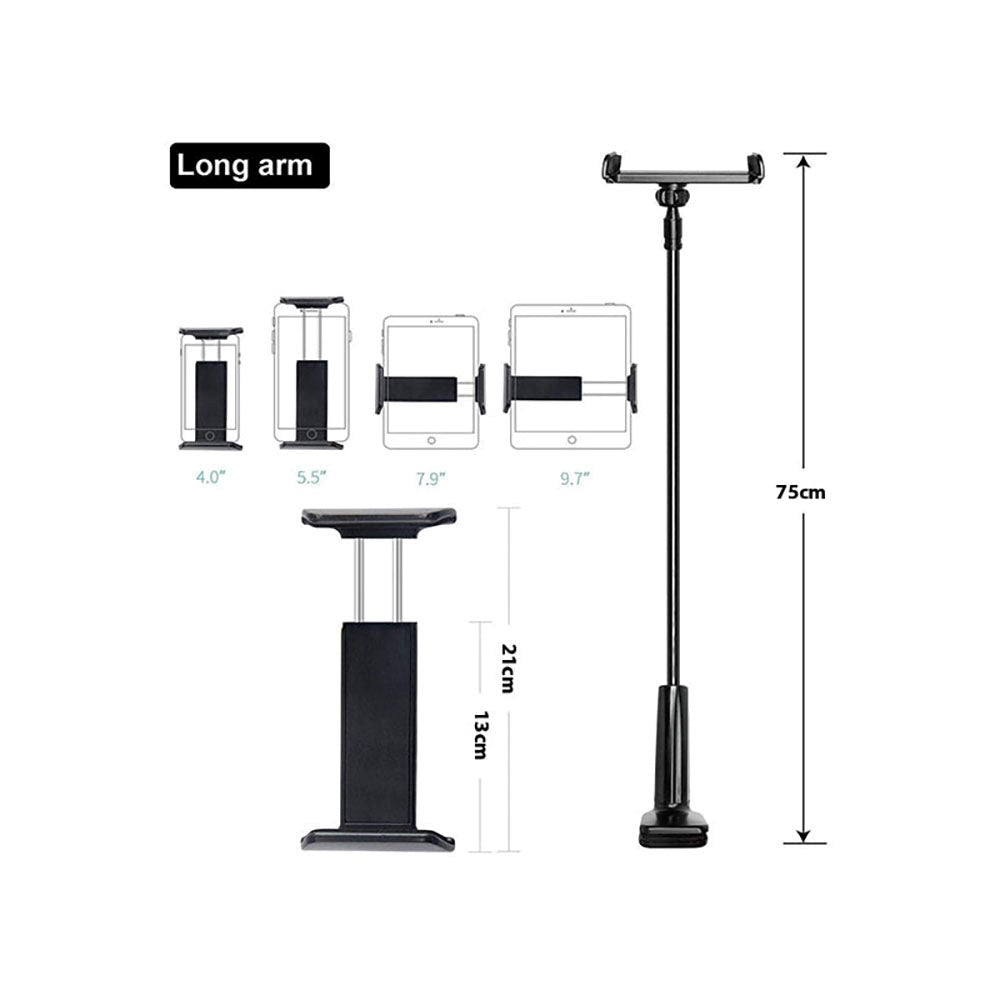 Awei Skrivebords Holder Til Mobil / Tablet - Max Størrelse: 120-200mm - Hvid