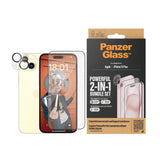 iPhone 15 Plus PanzerGlass 2-i-1 Bundle m. EasyAligner - Skærmbeskyttelse / Kamerabeskyttelse - Gennemsigtig / Sort
