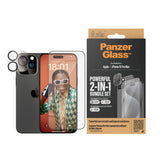 iPhone 15 Pro Max PanzerGlass 2-i-1 Bundle m. EasyAligner - Skærmbeskyttelse / Kamerabeskyttelse - Gennemsigtig / Sort