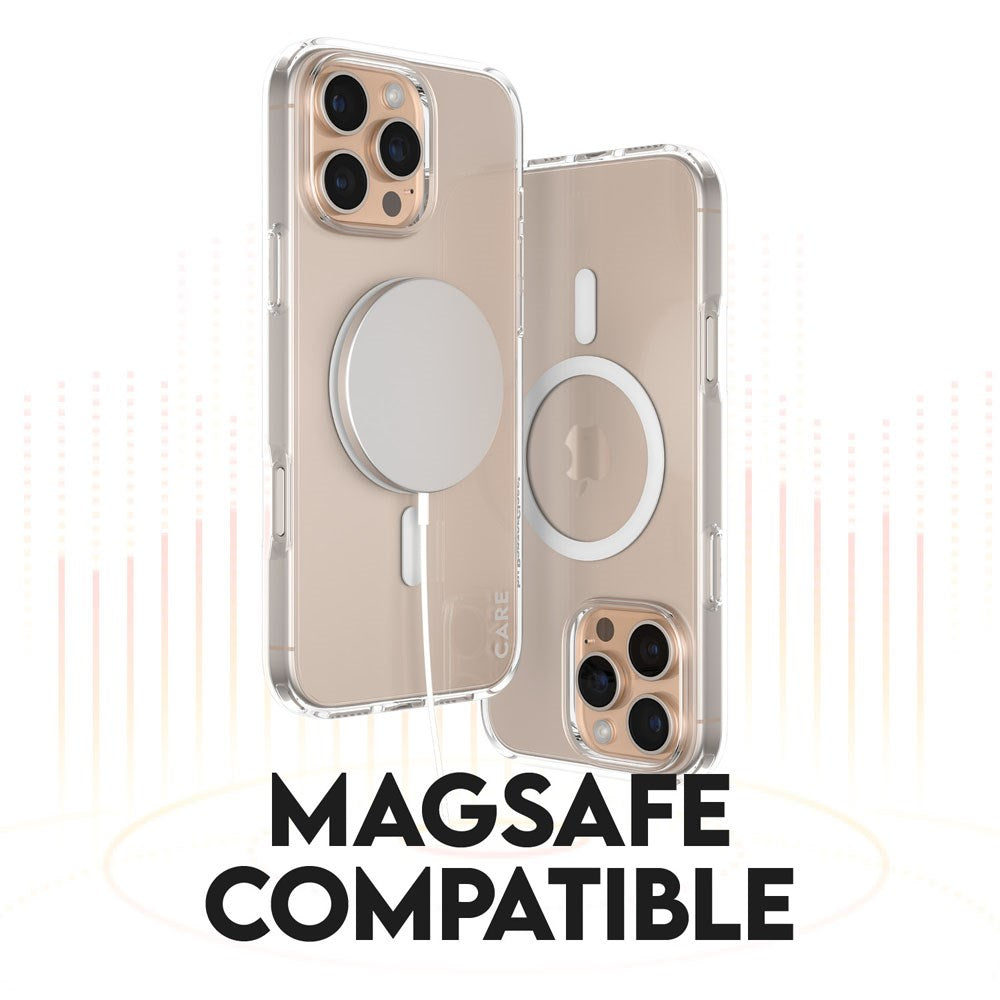 CARE By PanzerGlass iPhone 16 Pro Max 3-i-1 FLAGSHIP MagSafe Bundle - Skærmbeskyttelse (UWF) / Bagsidecover / Kamerabeskyttelse - Gennemsigtig / Hvid