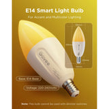 Govee Wi-Fi & Bluetooth Smart Light Bulb med 450lm - 2 stk. - Hvid