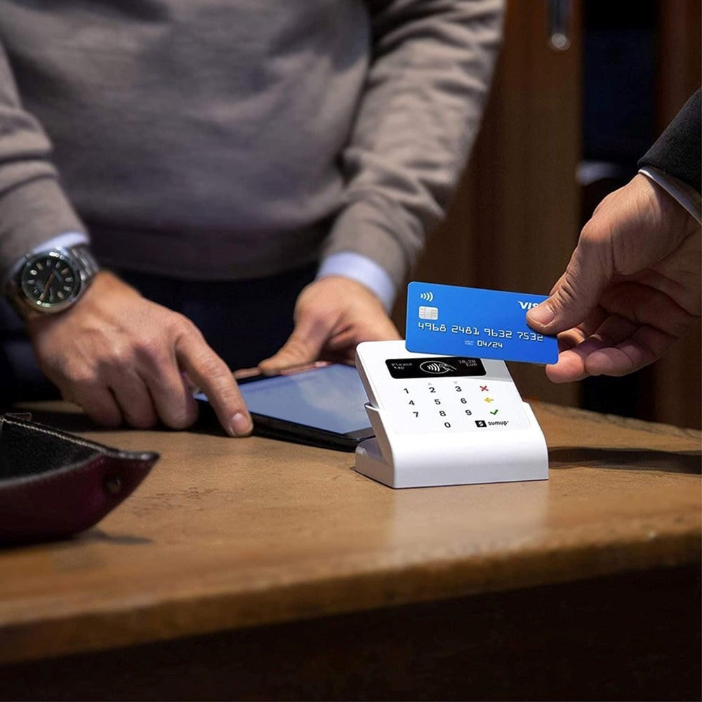 SumUp Air Card Reader Trådløs Betalingsterminal m. Ladestation - Hvid