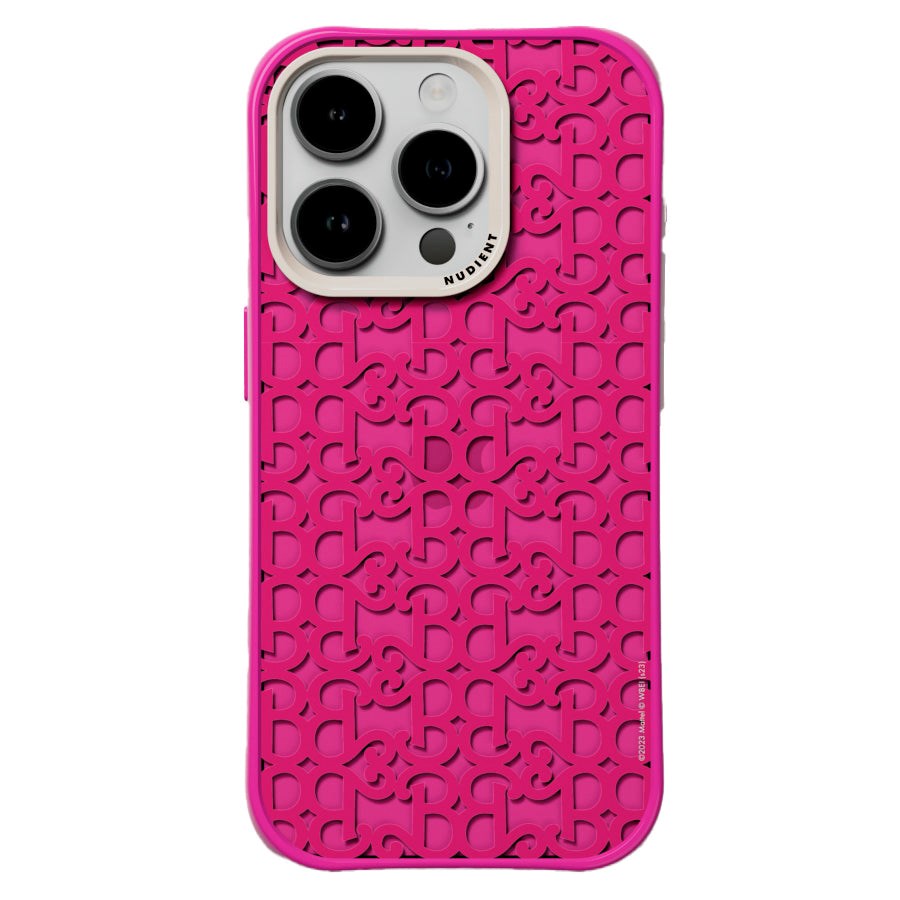 Nudient Form Case iPhone 15 Pro Bagside Cover - Barbie Monogram