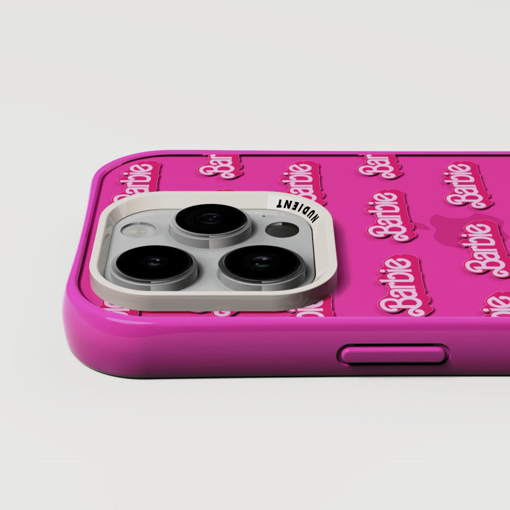 Nudient Form Case iPhone 14 Pro Bagside Cover - Barbie Grid