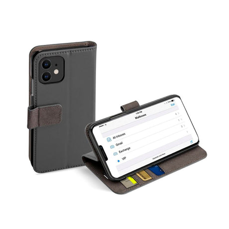 SBS iPhone 12 Mini Wallet Stand Cover - Sort