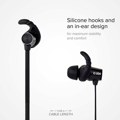 SBS BT501 Magnetisk Bluetooth In-Ear Multipoint Høretelefoner - Sort