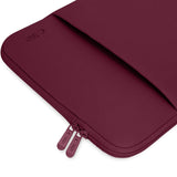 Tech-Protect MacBook / Laptop Neopren Sleeve 14" (34.5 x 24.5 cm) m. Ekstra Lomme - Vinrød