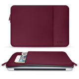 Tech-Protect MacBook / Laptop Neopren Sleeve 13" (33.5 x 22.5 cm) m. Ekstra Lomme - Vinrød