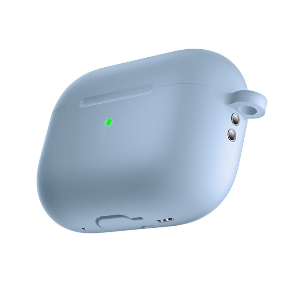 Apple Airpods Pro 2nd Gen (2022) Silikone Cover m. Hage - Lyseblå