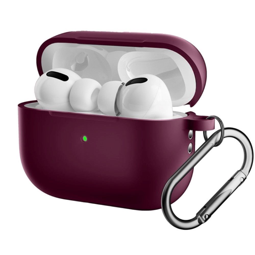 Apple Airpods Pro 2nd Gen (2022) Silikone Cover m. Hage - Bordeaux