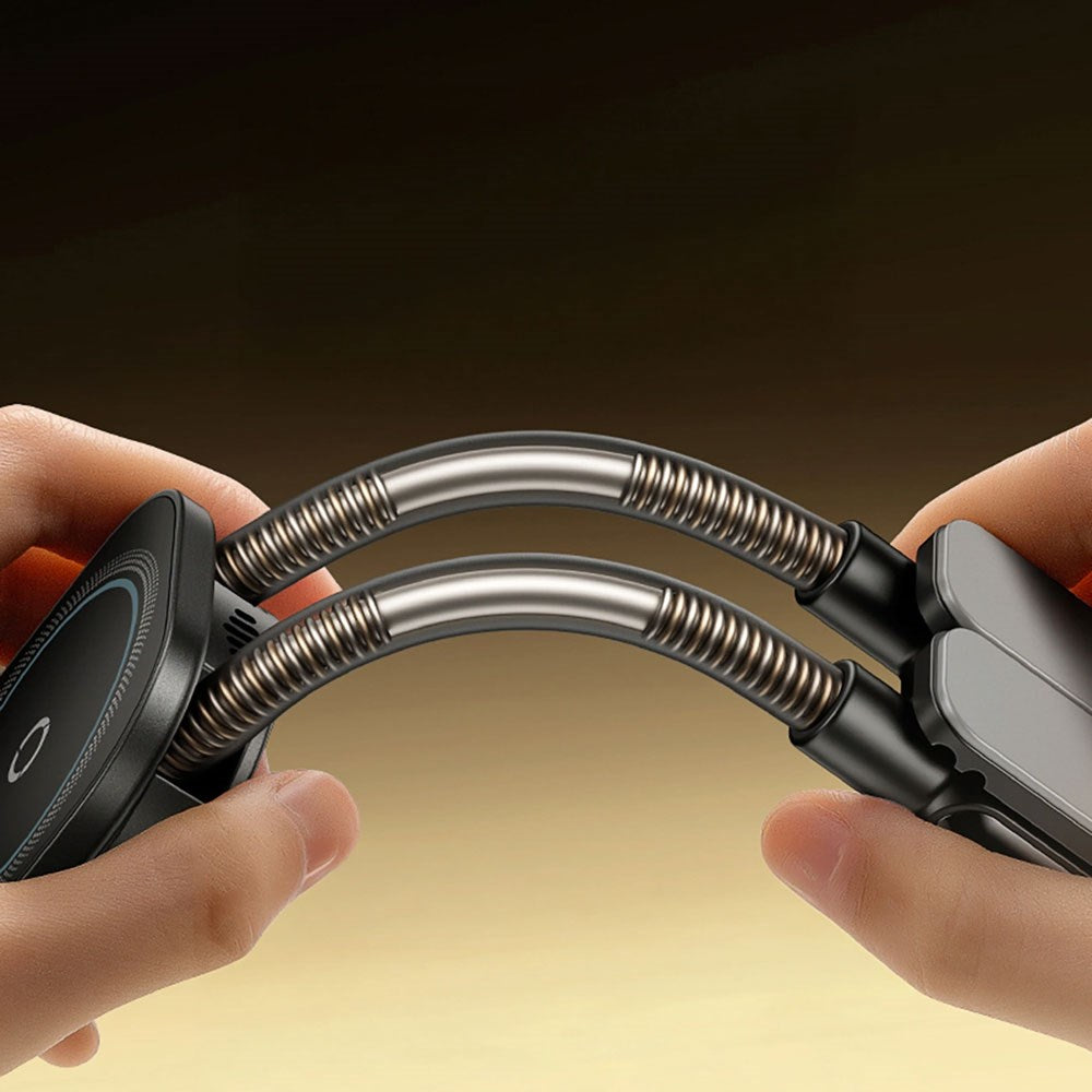 Baseus Mobilholder til Bil - Trådløs Opladning - Fleksibelt Design - MagSafe Kompatibel - Sort