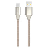 GreyLime Braided (3A/15W) USB-C Kabel 1 meter - Beige