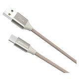 GreyLime Braided (3A/15W) USB-C Kabel 1 meter - Beige