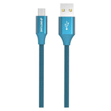 GreyLime Braided USB-A til Micro USB Kabel 1 meter - Blå