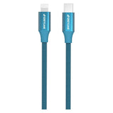 GreyLime 18W Braided USB-C til Lightning Kabel 1 meter - Blå