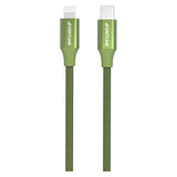 GreyLime 18W Braided USB-C til Lightning Kabel 2 meter - Grøn