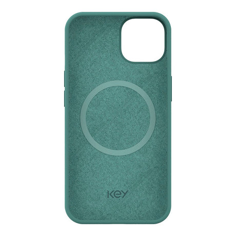 iPhone 13 Key Magnetisk Silikone Bagside Cover - Antibakteriel - Olive Green