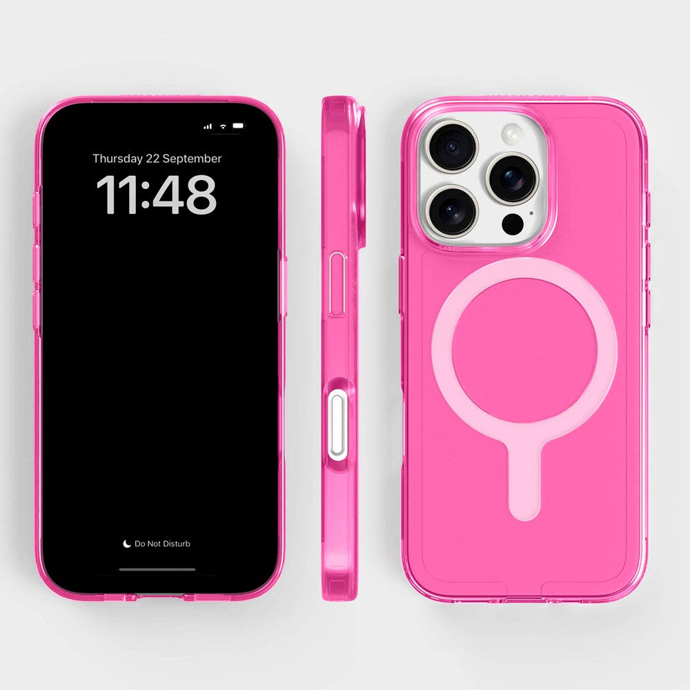 agood company iPhone 16 Pro CLRPRTCT 100% Genbrugs Plastik Case - Transparent / Candy Pink