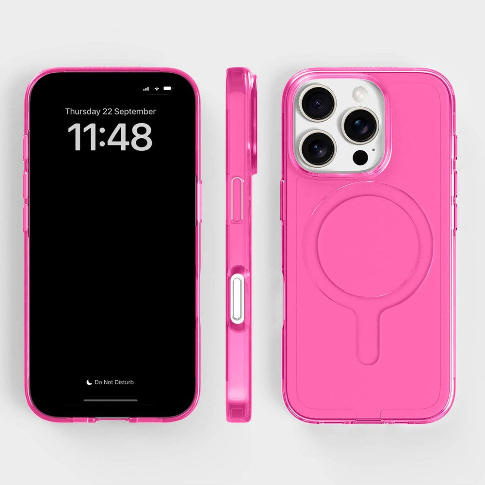 agood company iPhone 16 Pro CLRPRTCT 100% Genbrugs Plastik Case - Transparent / Candy Pink