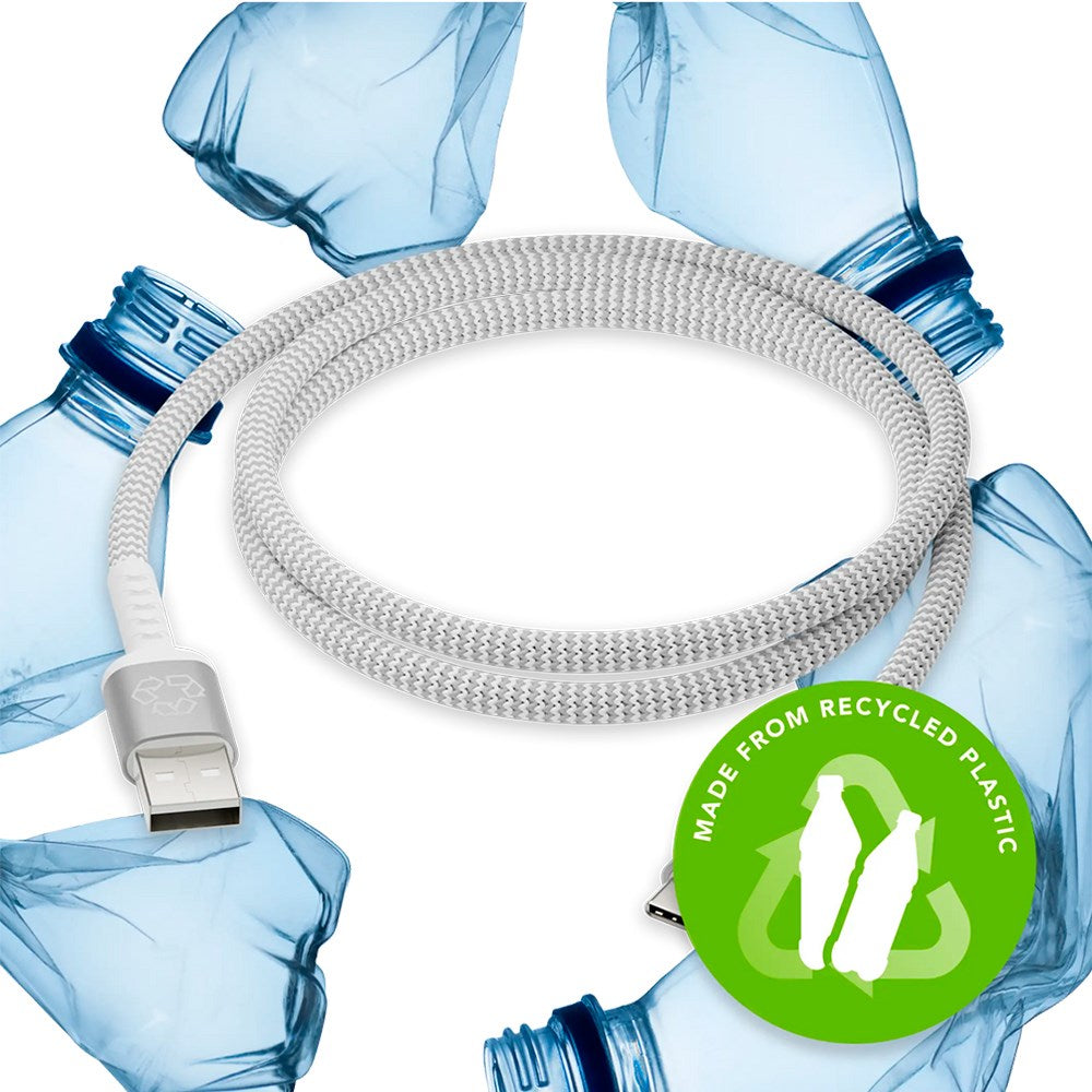 dbramante1928 Bæredygtigt Flettet USB-A Opladningskabel - 36W - 2.5M - Hvid
