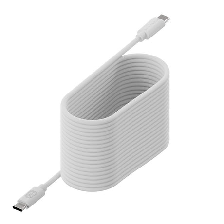 Upström Cirkulär USB-C til USB-C Kabel 100W - 2.5m - Hvid