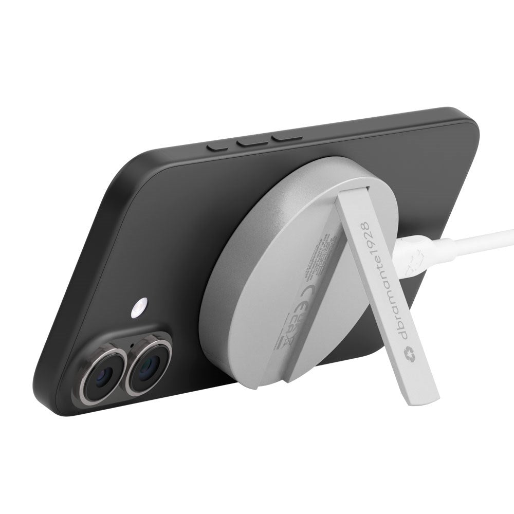 dbramante1928 Qi2 25W Trådløs Magnetisk Oplader - Kickstand - MagSafe Kompatibel - Aluminium