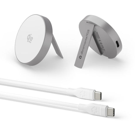 dbramante1928 Qi2 25W Trådløs Magnetisk Oplader - Kickstand - MagSafe Kompatibel - Aluminium