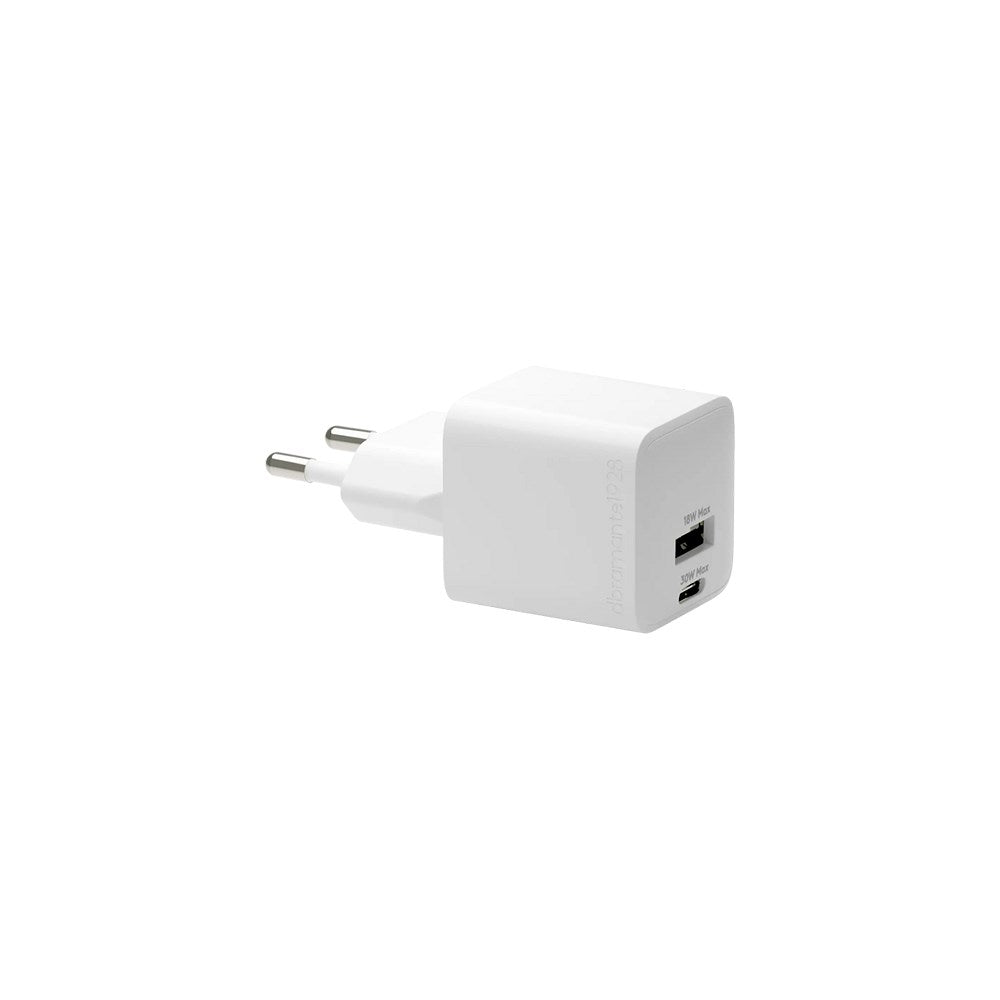 1 x USB-C 30W/1 x USB-A 18W - dbramante1928 EU Vægoplader - Hvid