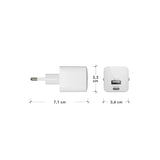 1 x USB-C 30W/1 x USB-A 18W - dbramante1928 EU Vægoplader - Hvid