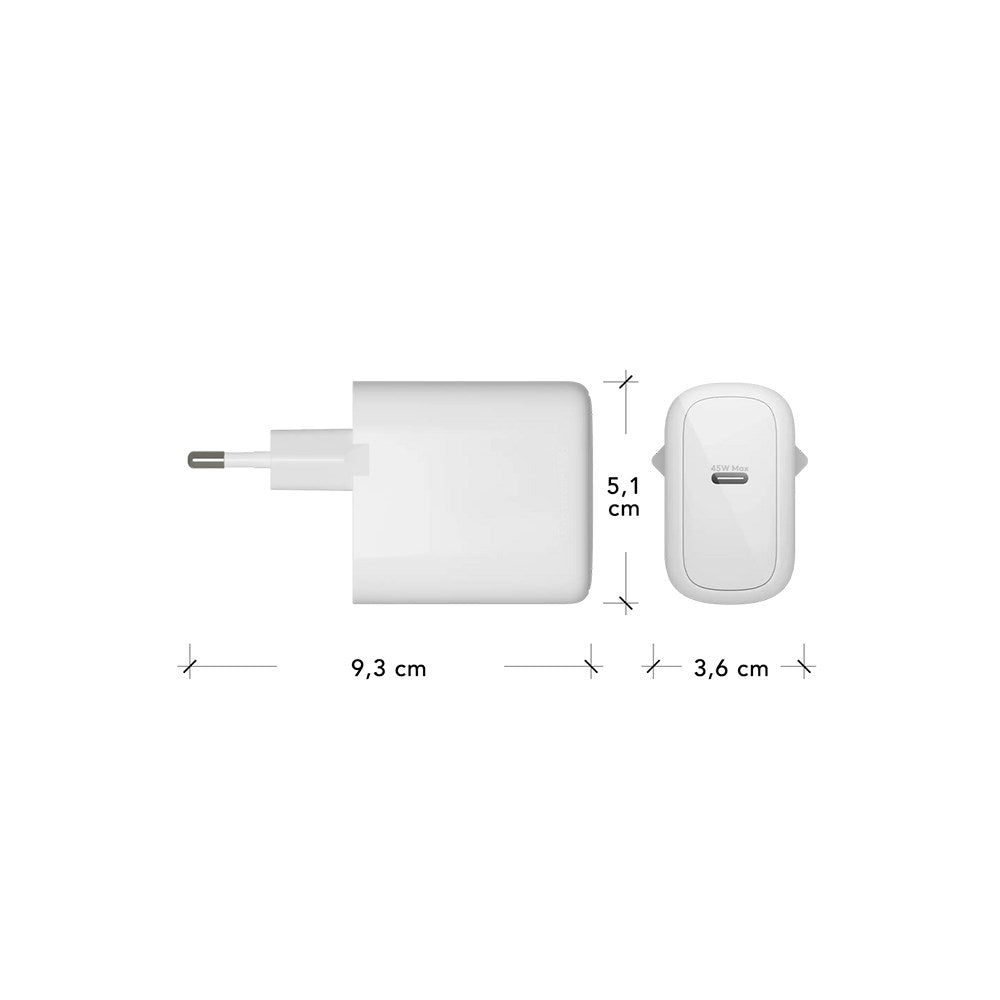 1 x USB-C 45W - dbramante1928 EU Vægoplader - Hvid