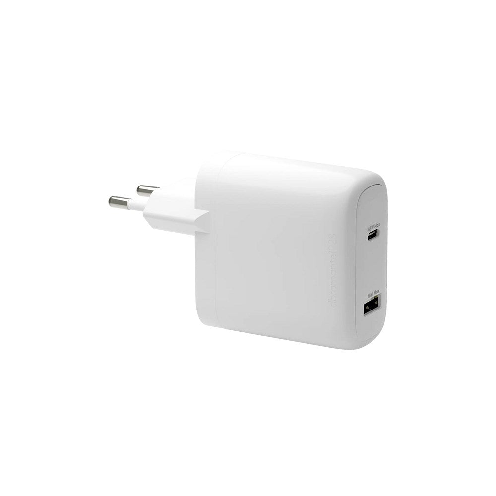 1 x USB-C 65W/1 x USB-A 18W - dbramante1928 EU Vægoplader - Hvid