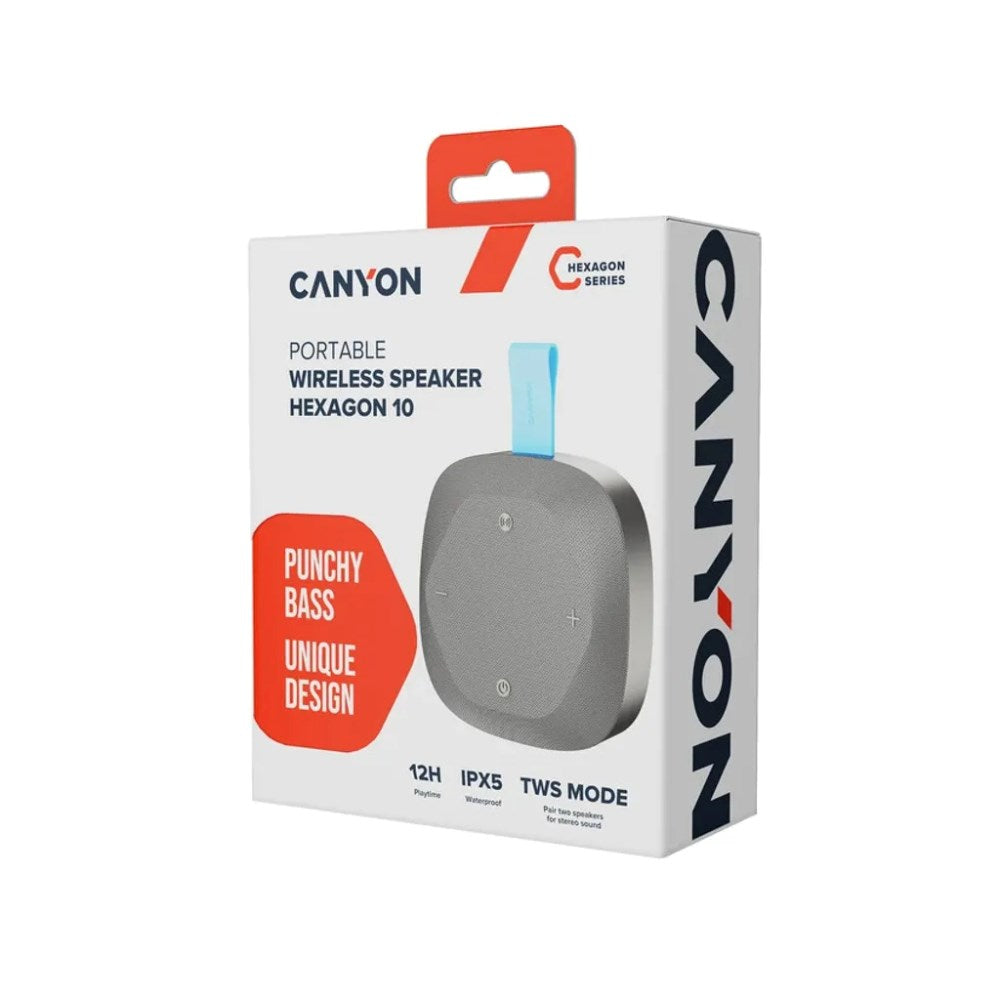 Canyon Hexagon 10 Højttaler - 8W - Grå / Blå