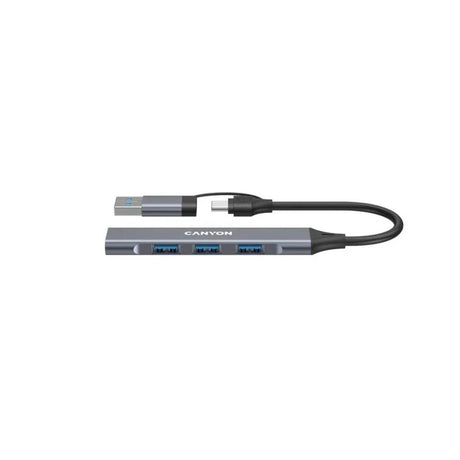 Canyon 4-i-1 USB-A/C Multihub - Grå