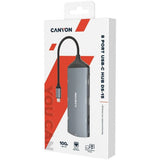 Canyon 8-i-1 USB-C Hub - Grå