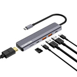 Canyon 6-i-1 USB-C Hub - Grå