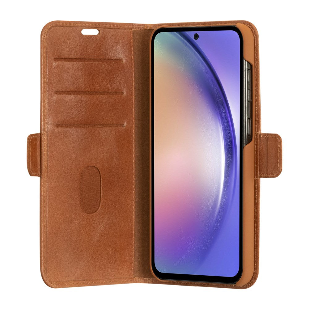 Samsung Galaxy A54 (5G) - dbramante1928 Copenhagen Ægte Læder Flip Cover m. Pung - Tan