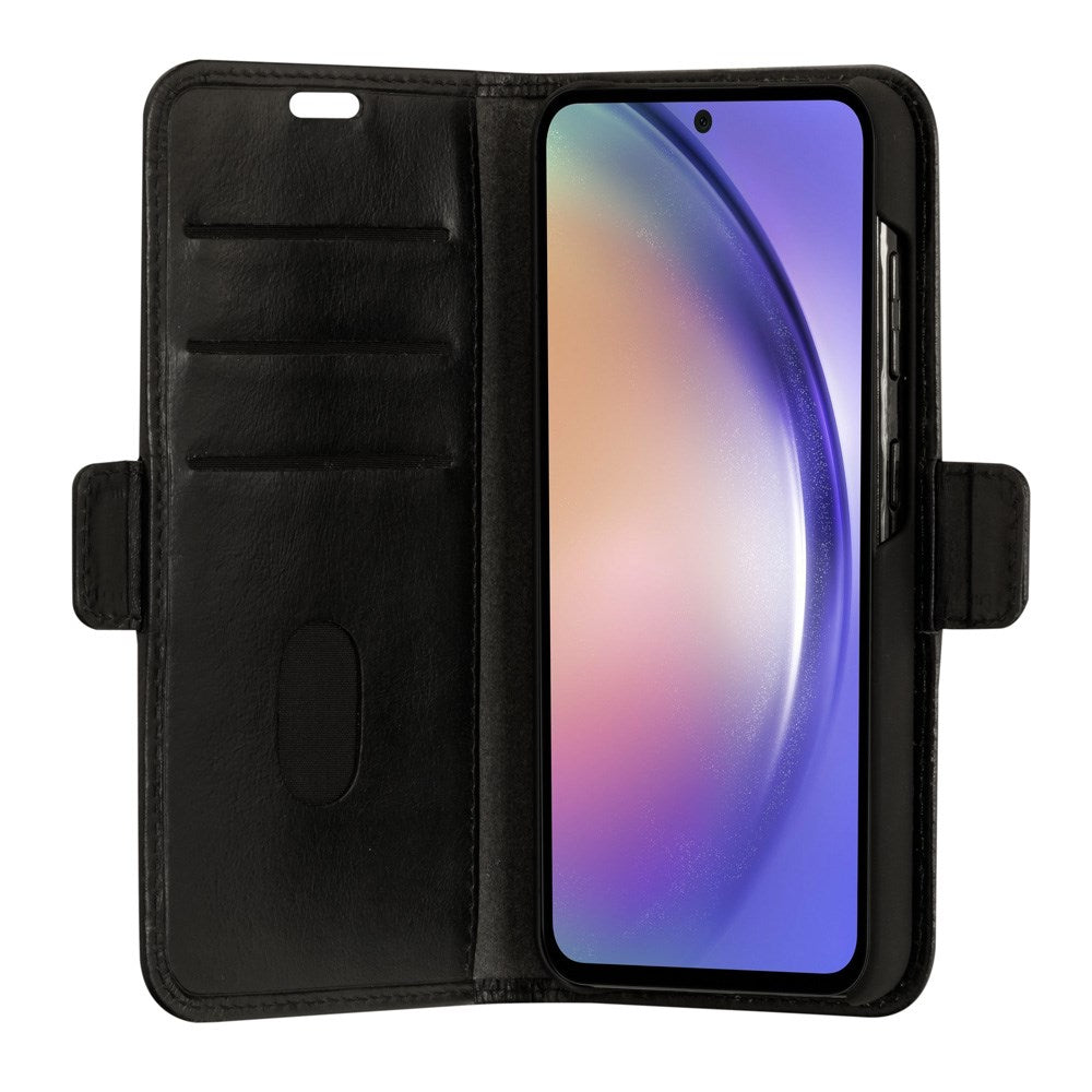 Samsung Galaxy A54 (5G) - dbramante1928 Copenhagen Ægte Læder Flip Cover m. Pung - Black